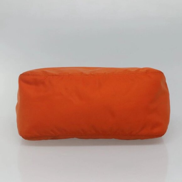 PRADA Shoulder Bag Nylon Orange Gold Auth 113766V - Picture 6 of 15